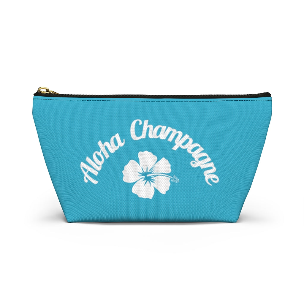 Aloha - Aqua Accessory Pouch w T-bottom - Bubbles Make Me Happy