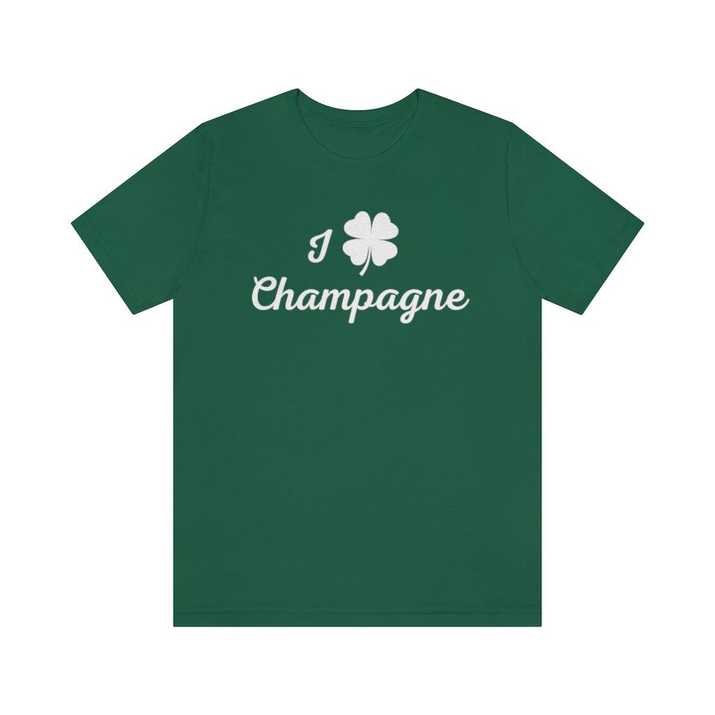 Shamrock Love - Unisex Jersey Short Sleeve Tee - Bubbles Make Me Happy