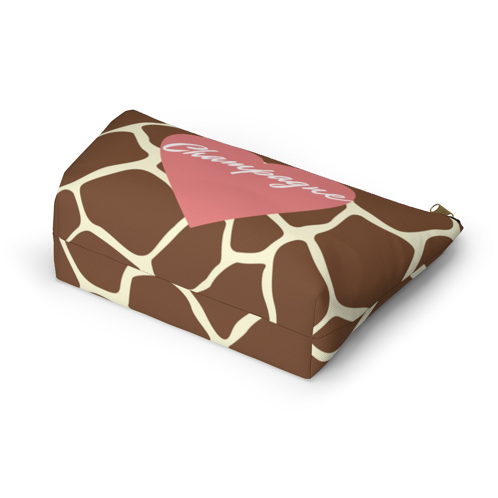Giraffe - Accessory Pouch w T-bottom - Bubbles Make Me Happy