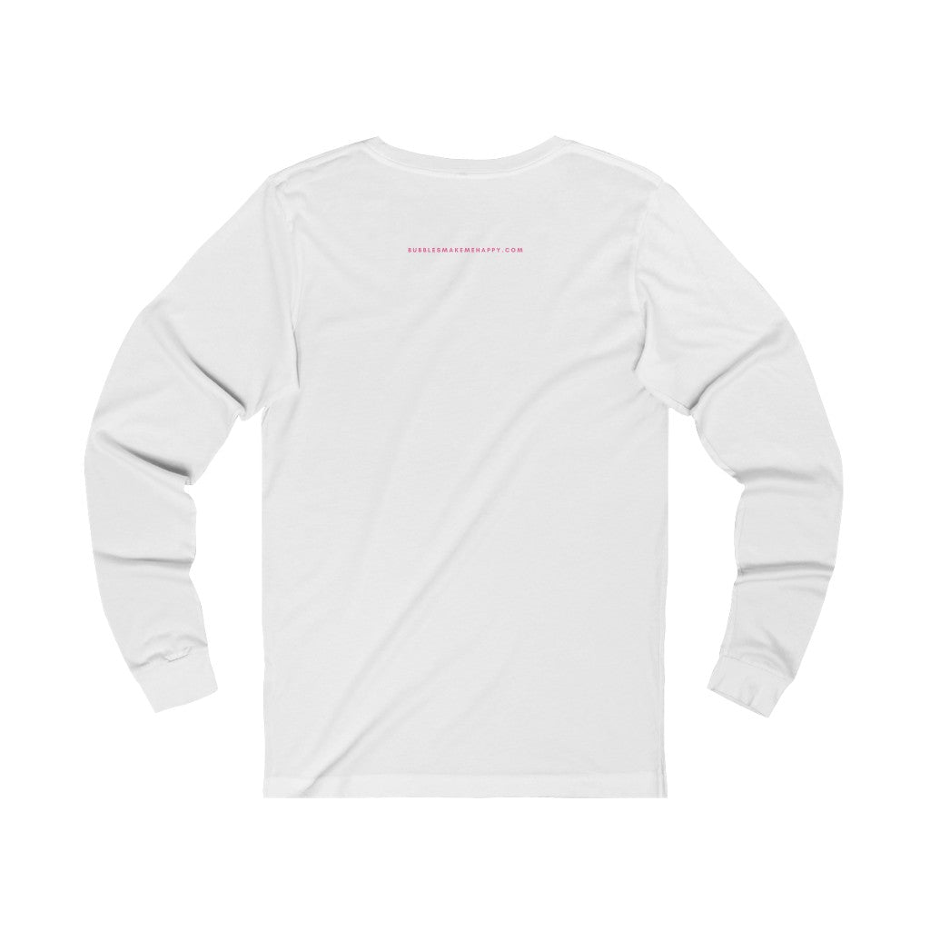 Champagne Bunny - Unisex Jersey Long Sleeve Tee - Bubbles Make Me Happy