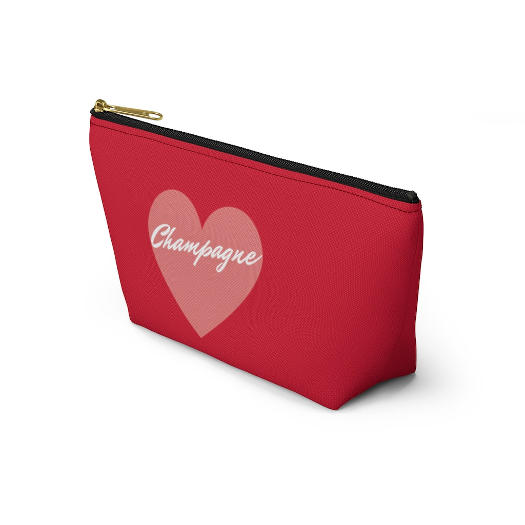 Heart - Accessory Pouch w T-bottom - Bubbles Make Me Happy