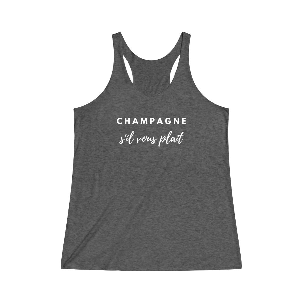 S'il Vous Plaît - Women's Tri-Blend Racerback Tank - Bubbles Make Me Happy