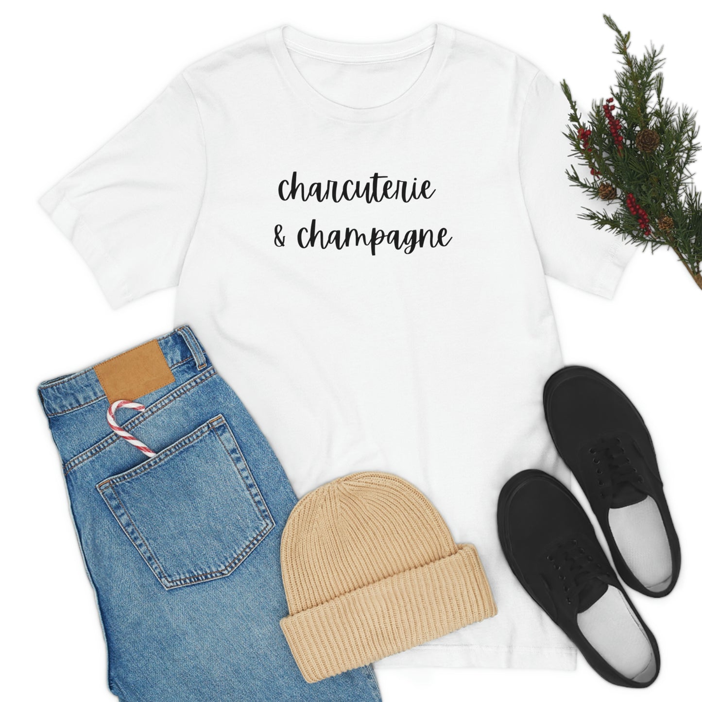 Charcuterie - Unisex Jersey Short Sleeve Tee - Bubbles Make Me Happy