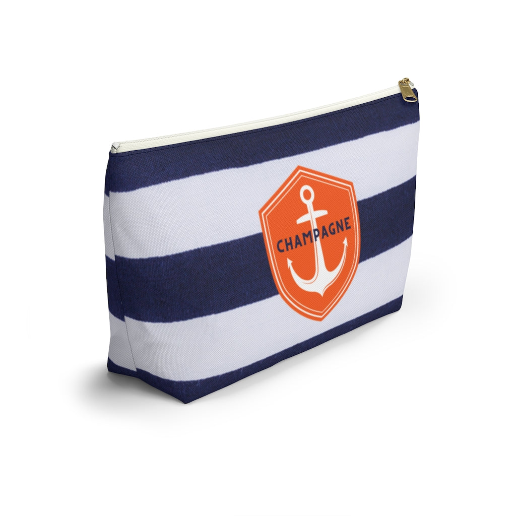Nautical - Accessory Pouch w T-bottom - Bubbles Make Me Happy
