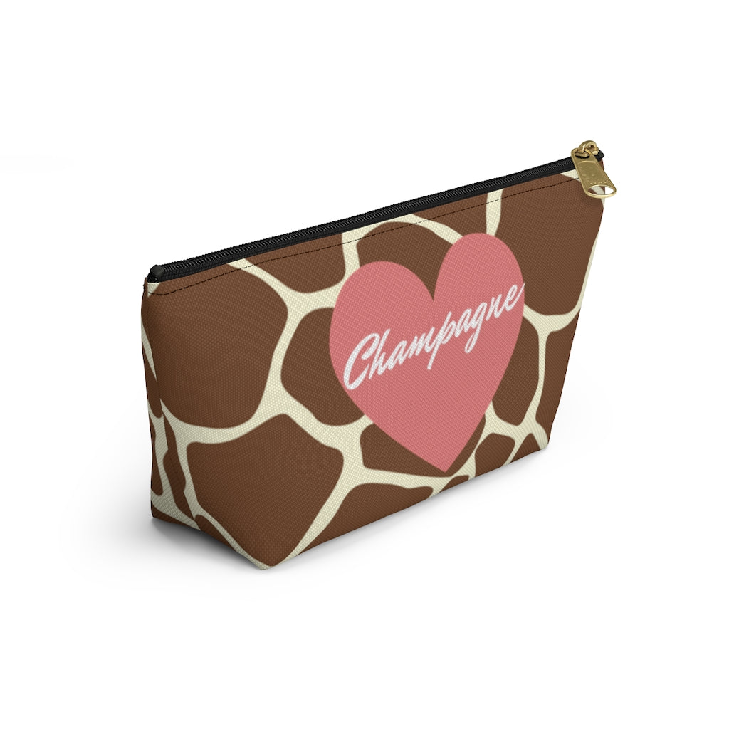 Giraffe - Accessory Pouch w T-bottom - Bubbles Make Me Happy