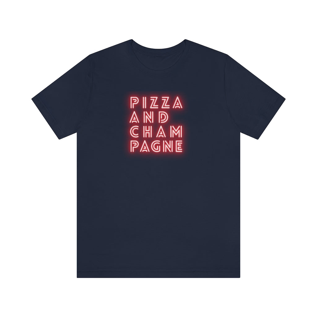 Pizza - Unisex Jersey Short Sleeve Tee - Bubbles Make Me Happy