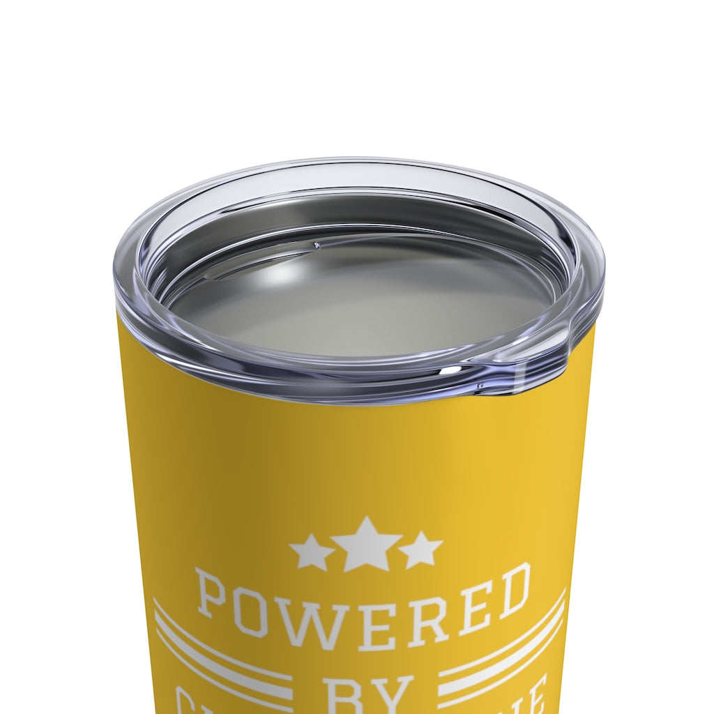 Powered - Yellow Tumbler 10oz - Bubbles Make Me Happy
