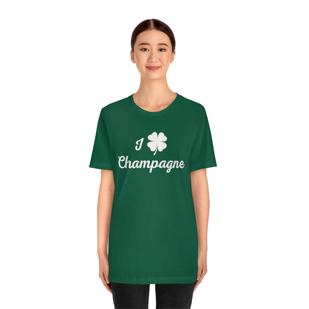 Shamrock Love - Unisex Jersey Short Sleeve Tee - Bubbles Make Me Happy