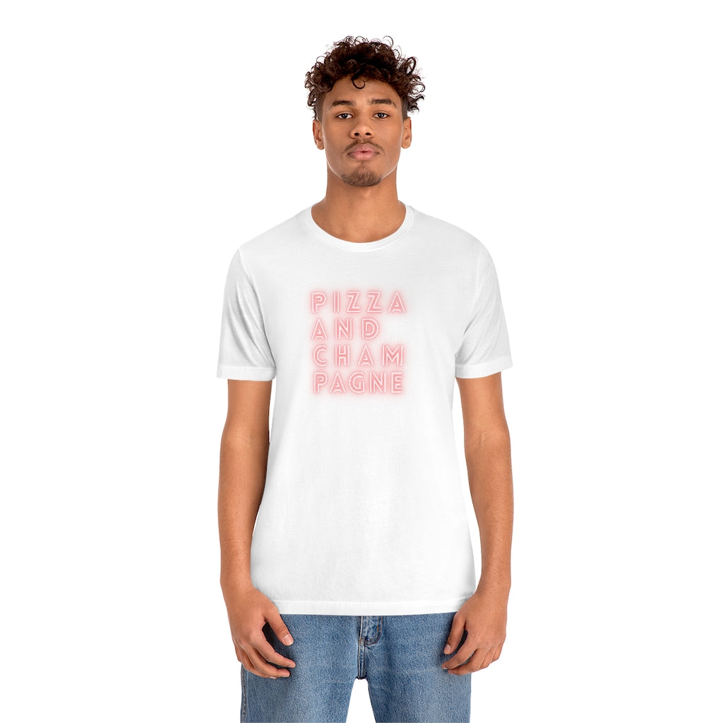 Pizza - Unisex Jersey Short Sleeve Tee - Bubbles Make Me Happy
