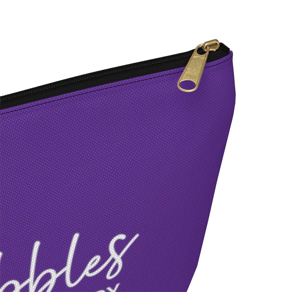 Bubbles - Deep Violet Accessory Pouch w T-bottom - Bubbles Make Me Happy