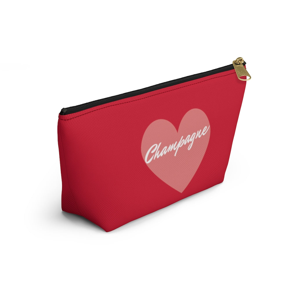 Heart - Accessory Pouch w T-bottom - Bubbles Make Me Happy