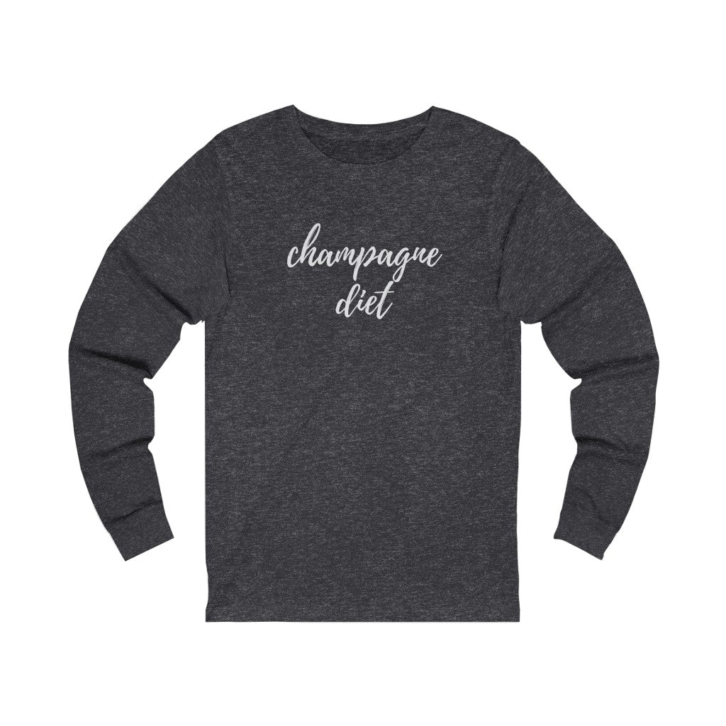 Diet - Unisex Jersey Long Sleeve Tee - Bubbles Make Me Happy