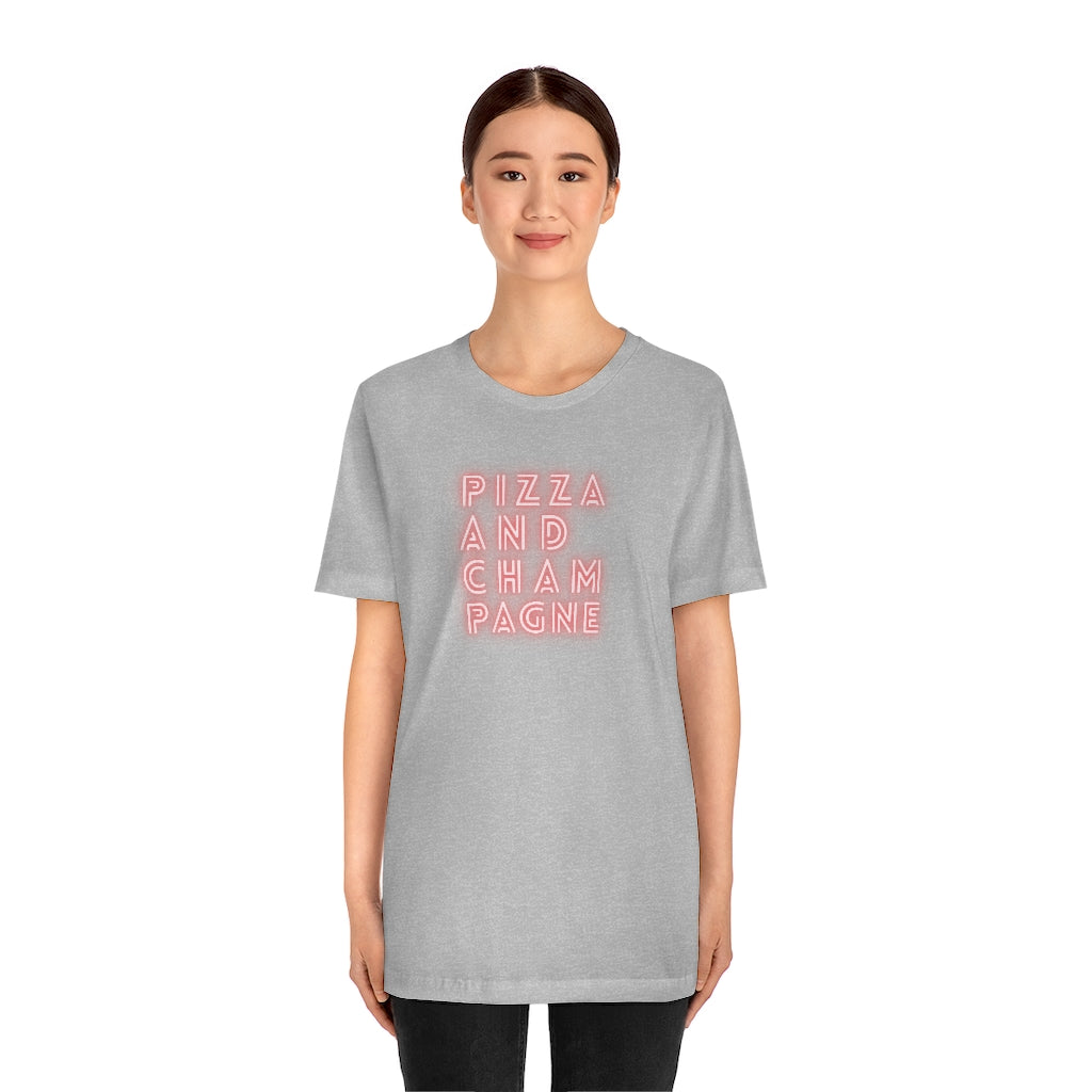 Pizza - Unisex Jersey Short Sleeve Tee - Bubbles Make Me Happy