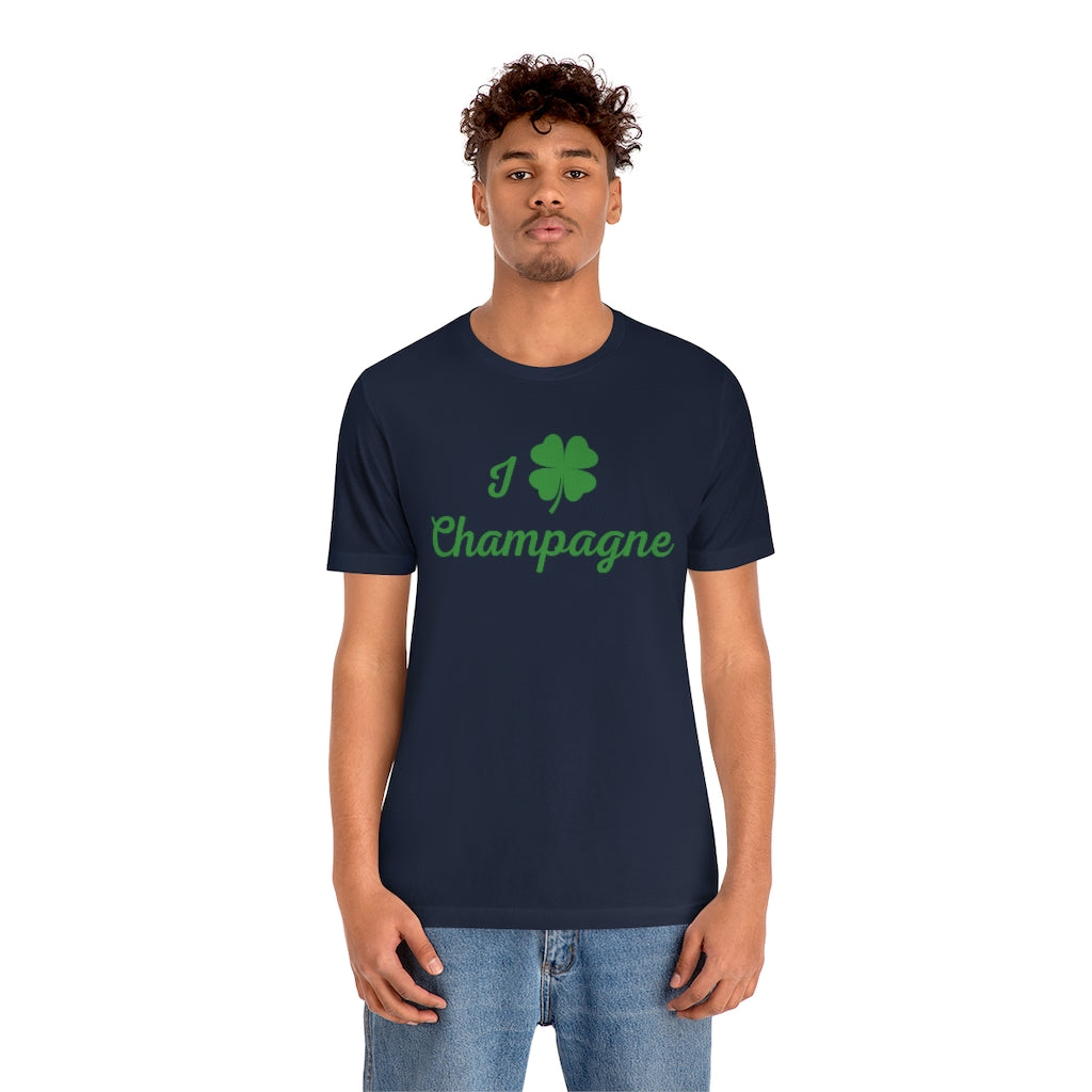 Shamrock Love - Unisex Jersey Short Sleeve Tee - Bubbles Make Me Happy