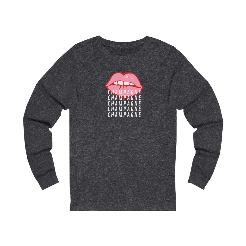 Mouth - Unisex Jersey Long Sleeve Tee - Bubbles Make Me Happy