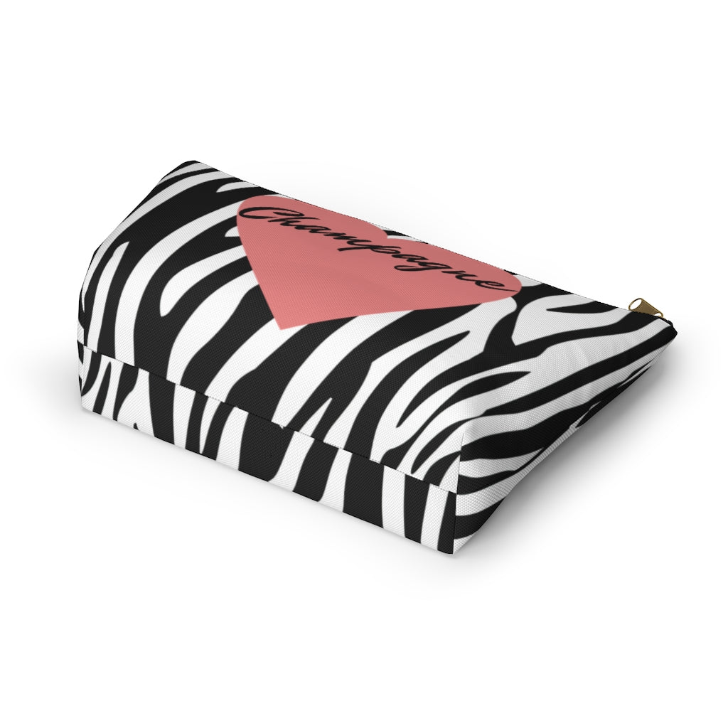 Zebra - Accessory Pouch w T-bottom - Bubbles Make Me Happy