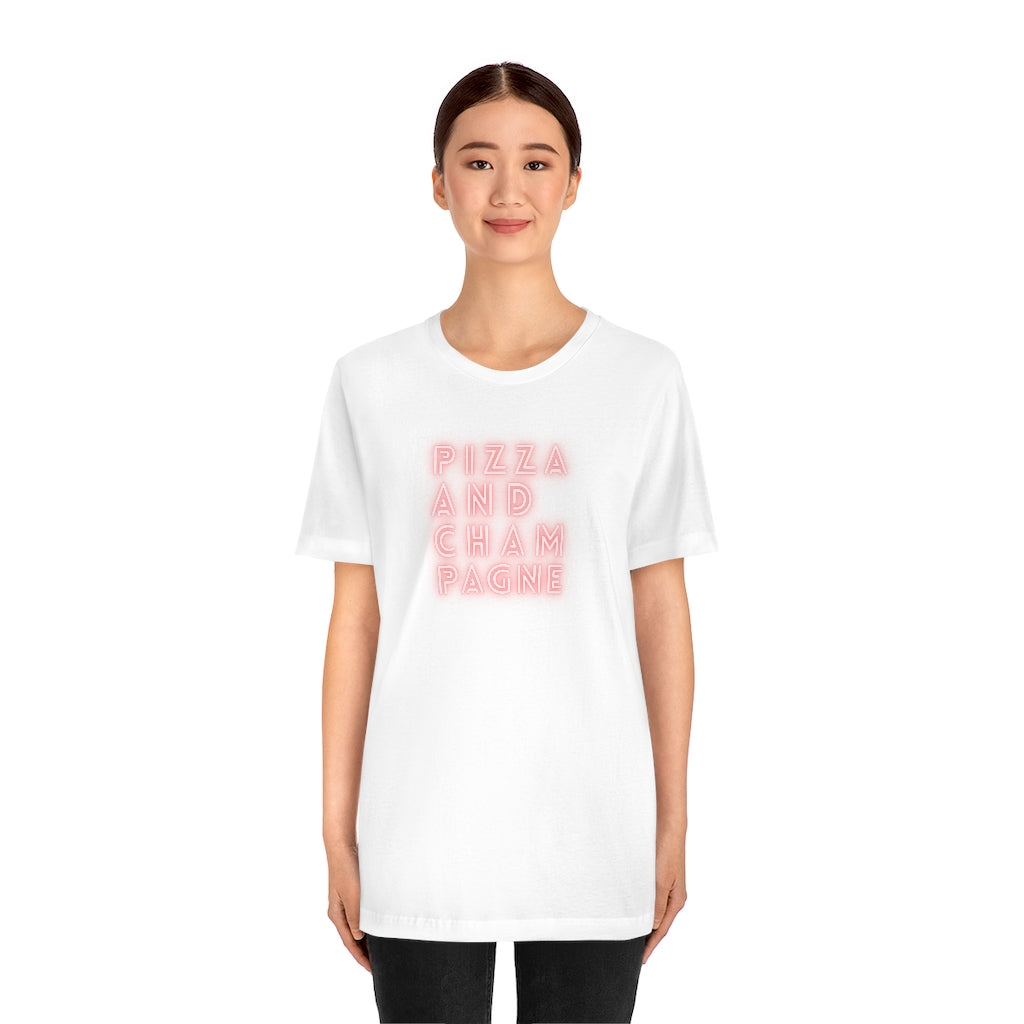 Pizza - Unisex Jersey Short Sleeve Tee - Bubbles Make Me Happy