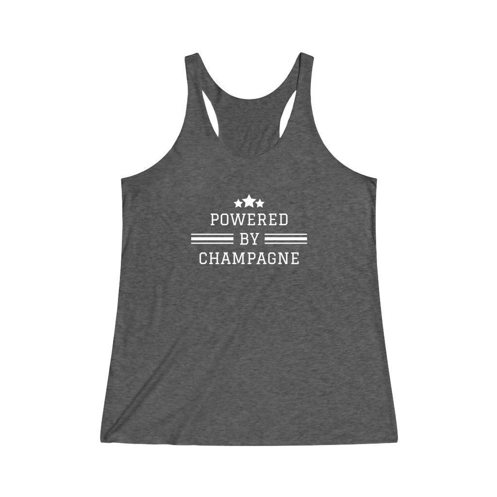 Powered - Women's Tri-Blend Racerback Tank - Bubbles Make Me Happy