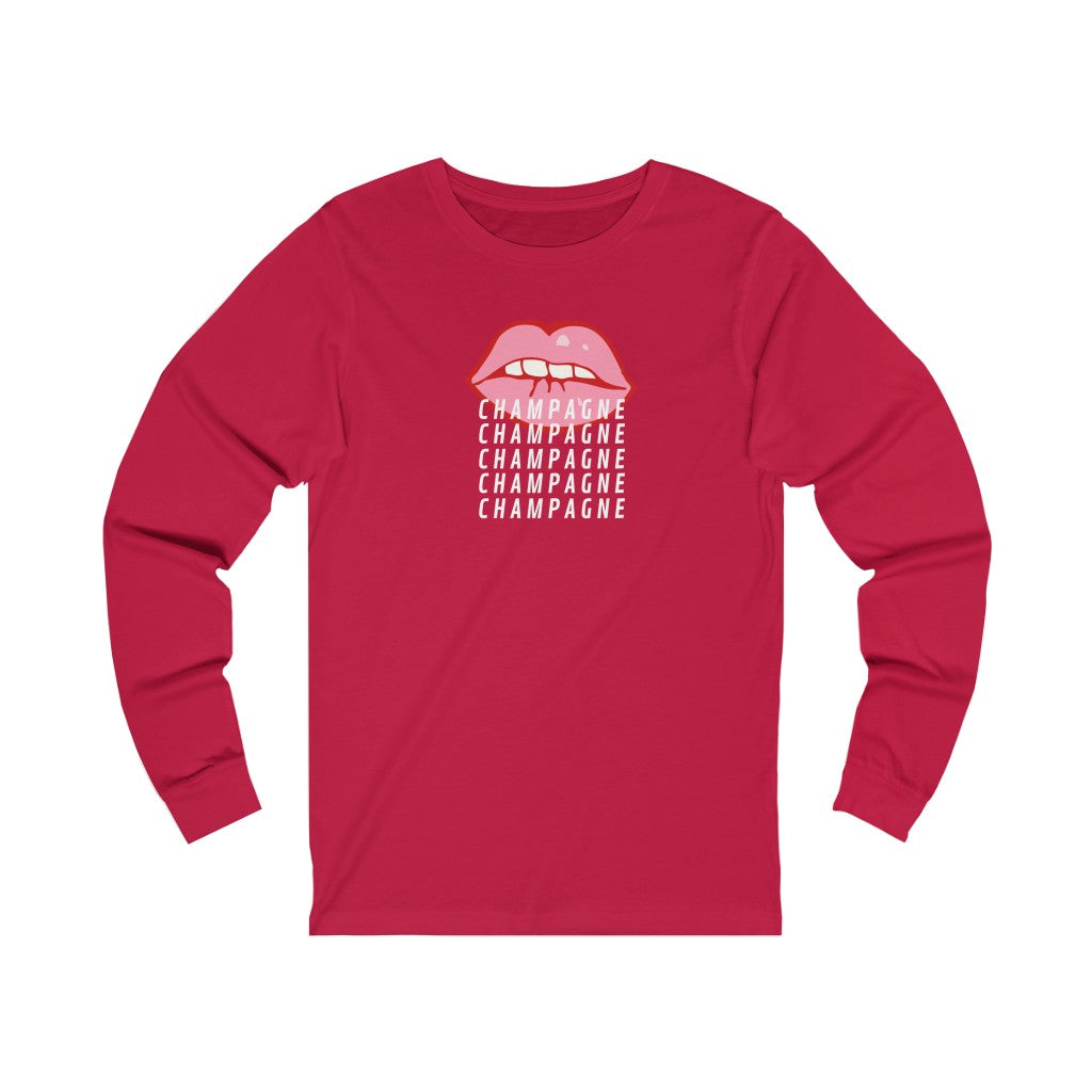 Mouth - Unisex Jersey Long Sleeve Tee - Bubbles Make Me Happy
