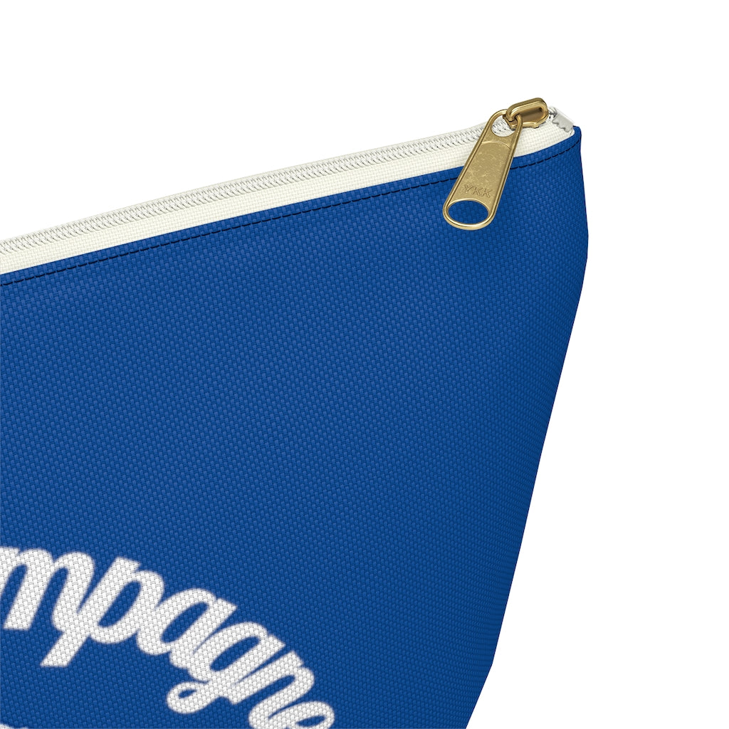 Aloha - Deep Blue Accessory Pouch w T-bottom - Bubbles Make Me Happy