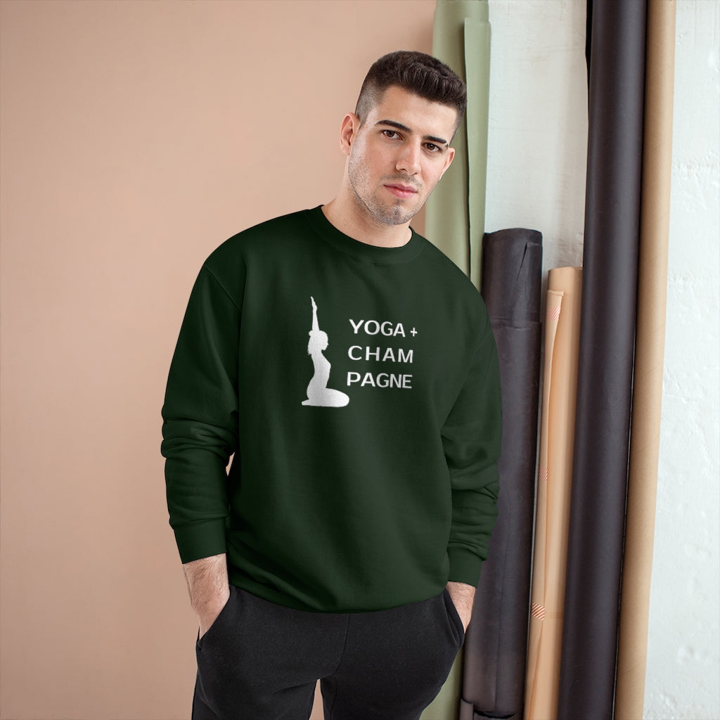 Yoga Pose - Champion Unisex Sweatshirt - Bubbles Make Me Happy