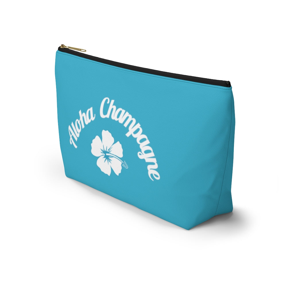 Aloha - Aqua Accessory Pouch w T-bottom - Bubbles Make Me Happy