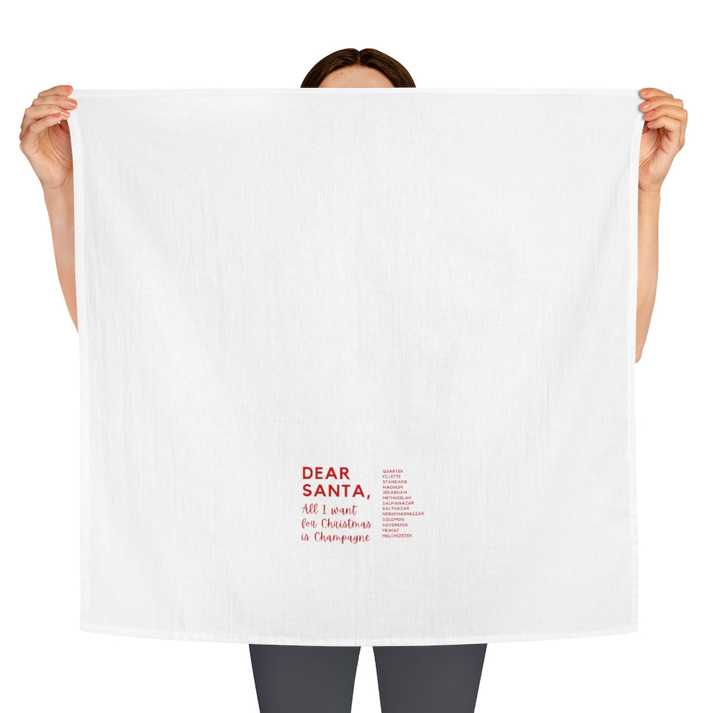 Dear Santa - Tea Towel - Bubbles Make Me Happy