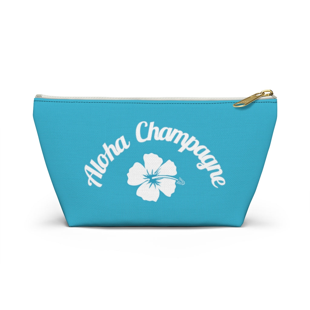 Aloha - Aqua Accessory Pouch w T-bottom - Bubbles Make Me Happy