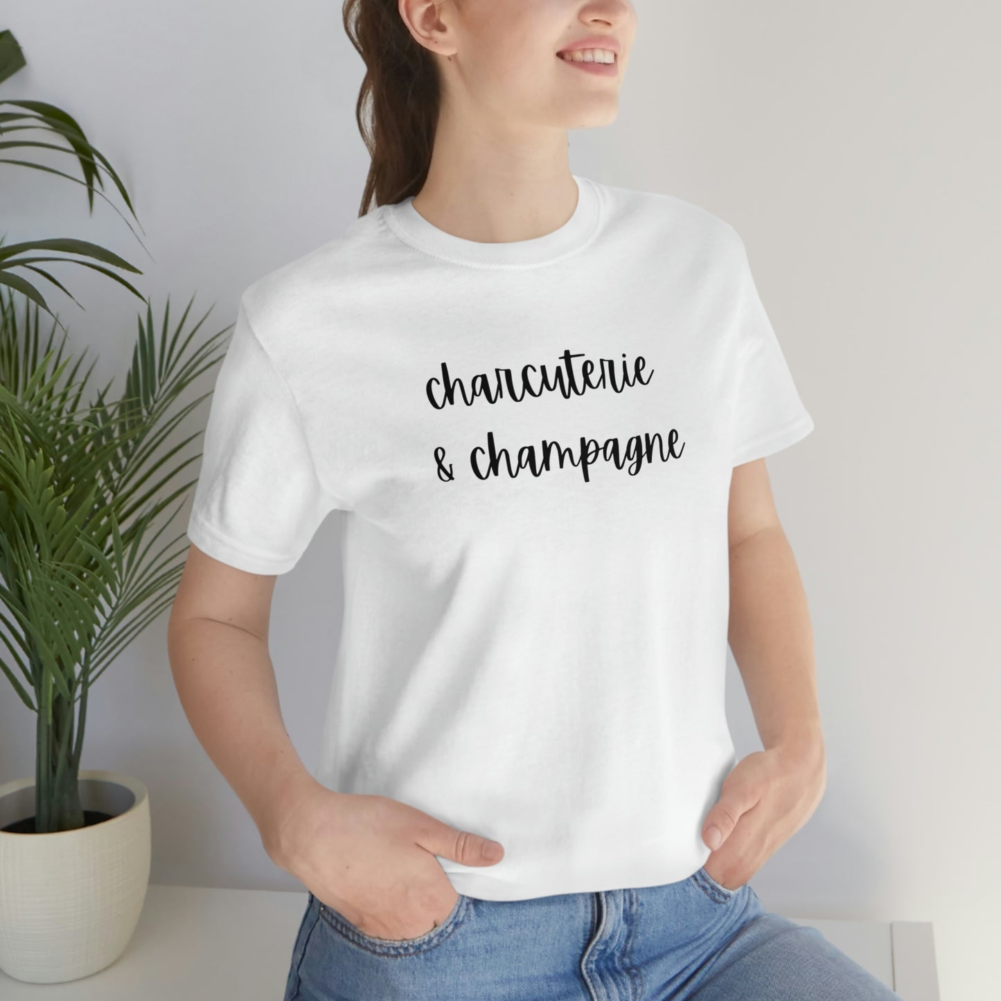 Charcuterie - Unisex Jersey Short Sleeve Tee - Bubbles Make Me Happy