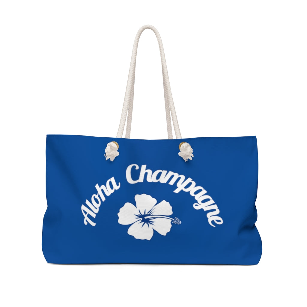 Aloha - Deep Blue Weekender Bag - Bubbles Make Me Happy