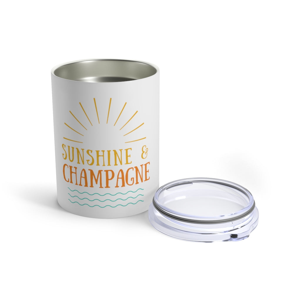 Sun - White Tumbler 10oz - Bubbles Make Me Happy