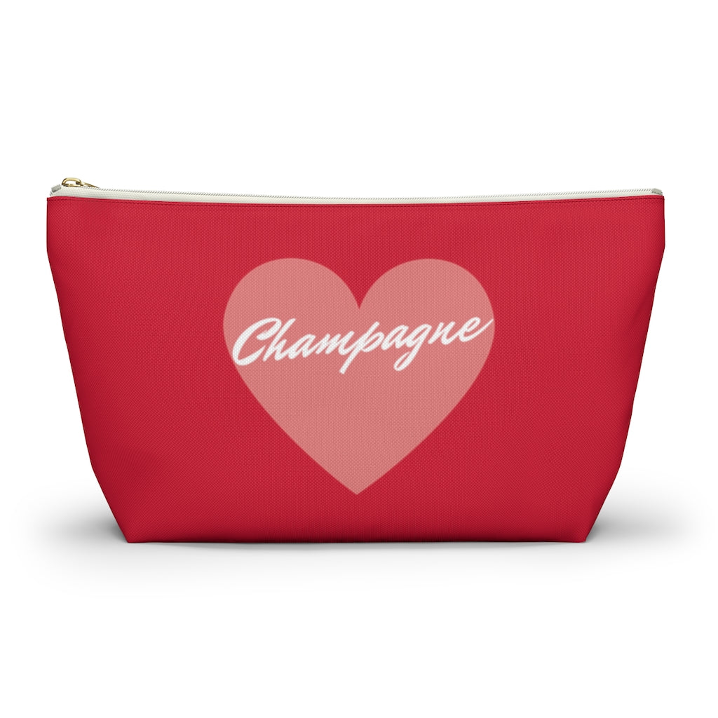 Heart - Accessory Pouch w T-bottom - Bubbles Make Me Happy