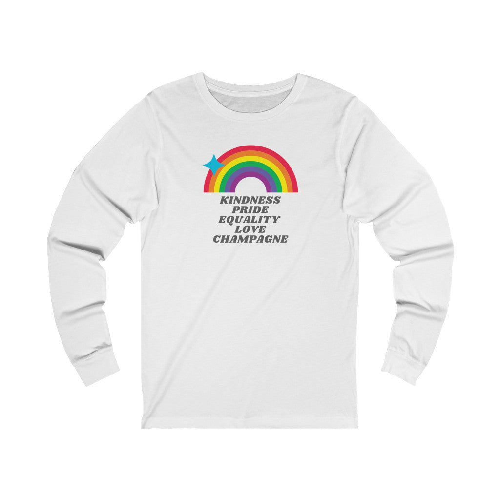 Pride - Unisex Jersey Long Sleeve Tee - Bubbles Make Me Happy