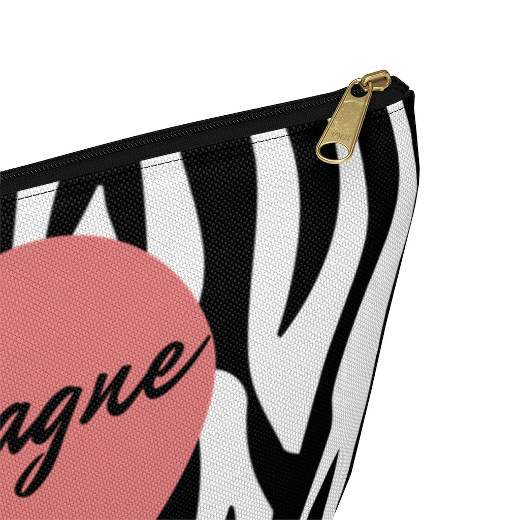 Zebra - Accessory Pouch w T-bottom - Bubbles Make Me Happy