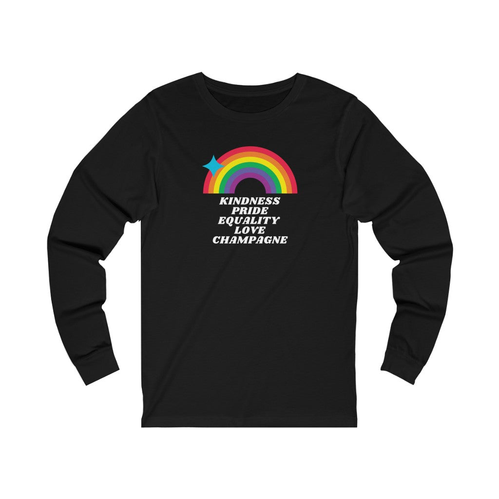 Pride - Unisex Jersey Long Sleeve Tee - Bubbles Make Me Happy