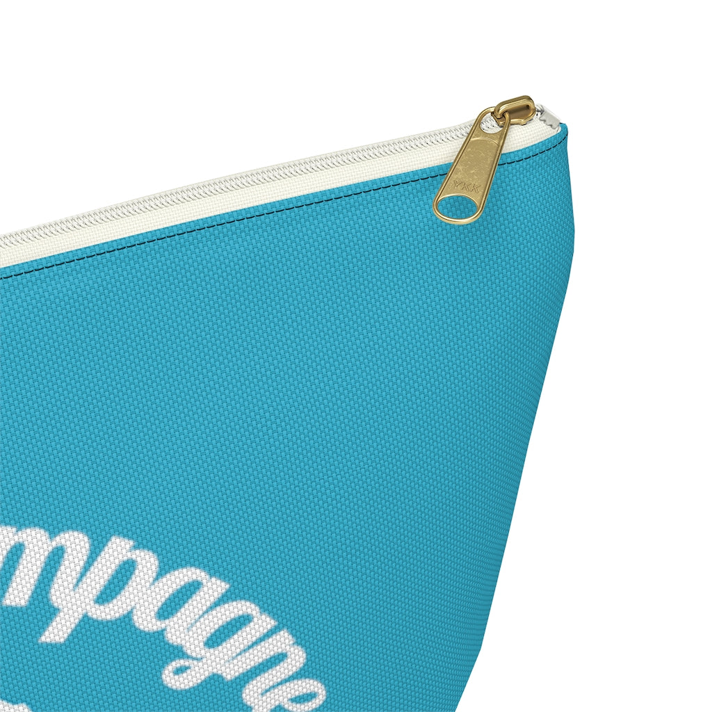 Aloha - Aqua Accessory Pouch w T-bottom - Bubbles Make Me Happy