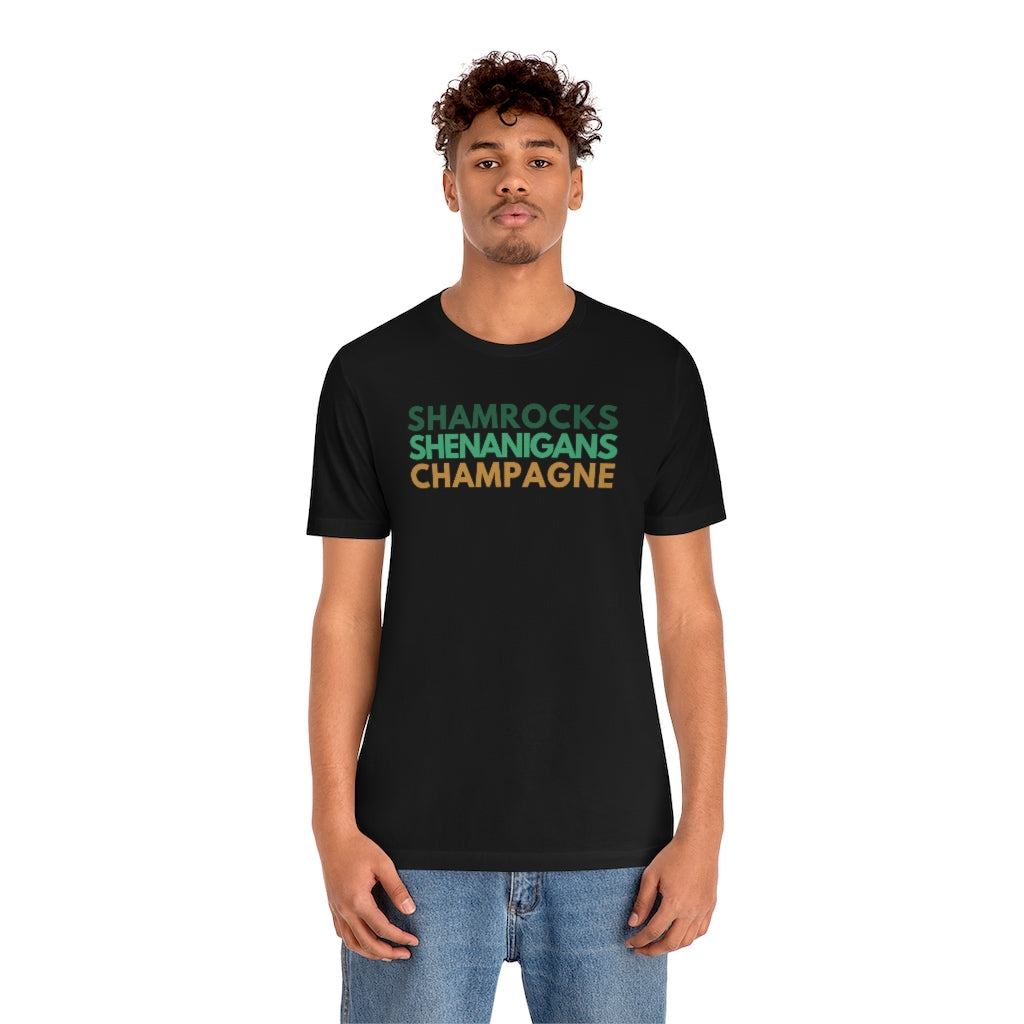 Shamrocks - Unisex Jersey Short Sleeve Tee - Bubbles Make Me Happy
