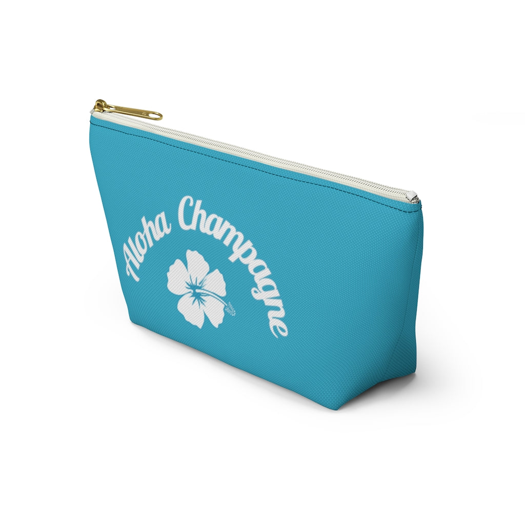 Aloha - Aqua Accessory Pouch w T-bottom - Bubbles Make Me Happy