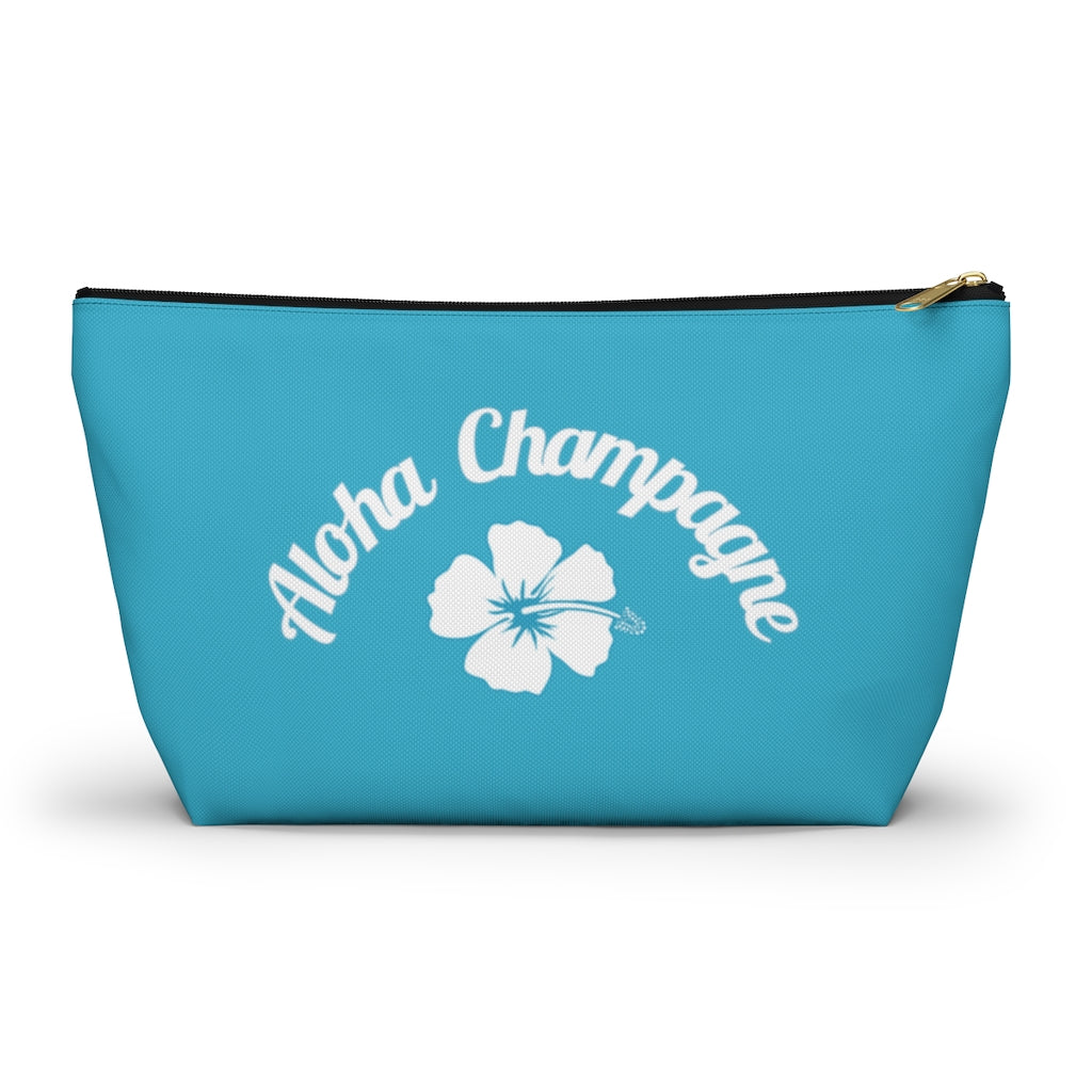 Aloha - Aqua Accessory Pouch w T-bottom - Bubbles Make Me Happy