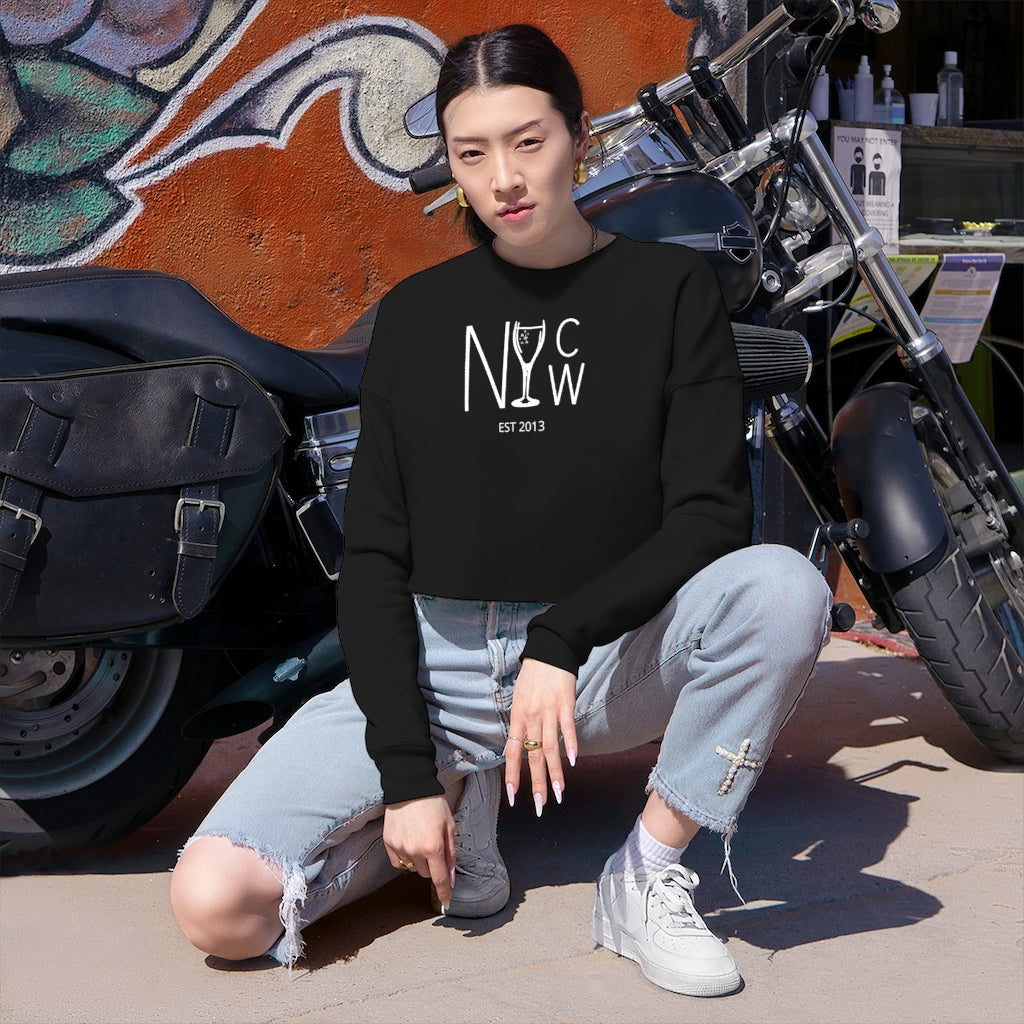 NYCW - Women's Cropped Sweatshirt - Bubbles Make Me Happy