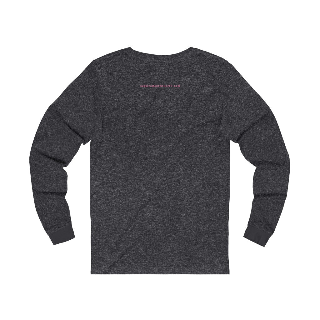 Champagne Bunny - Unisex Jersey Long Sleeve Tee - Bubbles Make Me Happy
