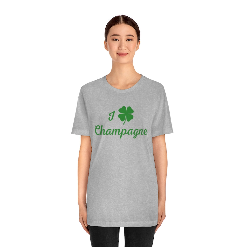 Shamrock Love - Unisex Jersey Short Sleeve Tee - Bubbles Make Me Happy