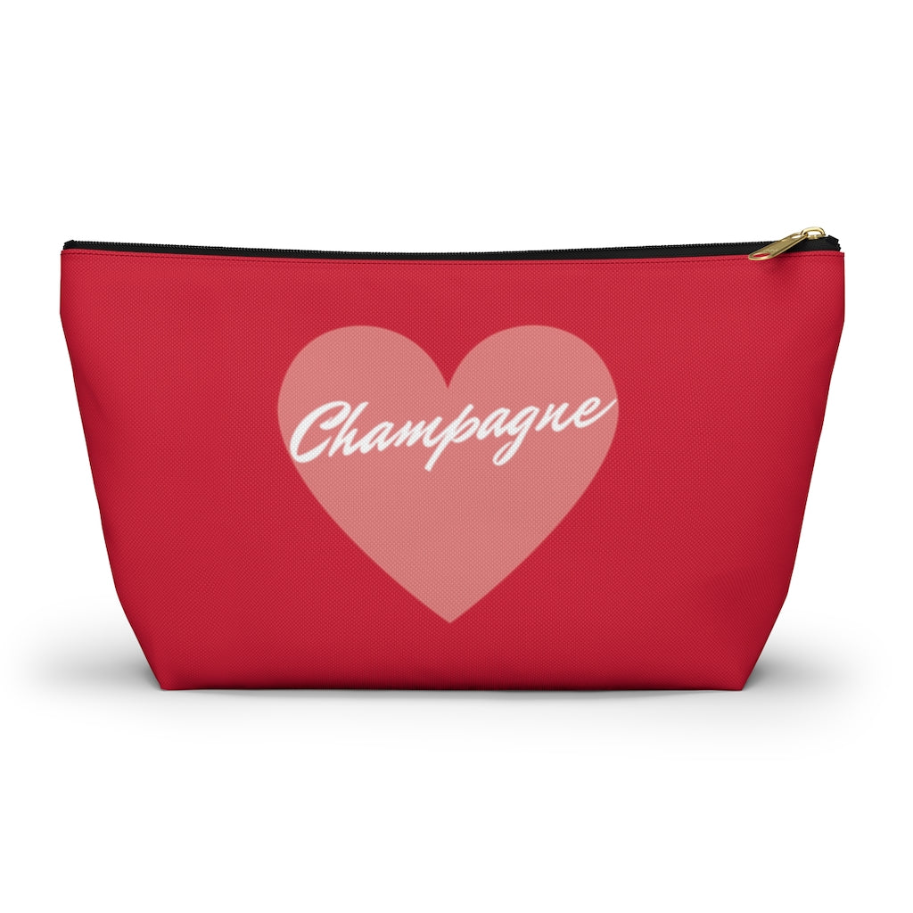 Heart - Accessory Pouch w T-bottom - Bubbles Make Me Happy