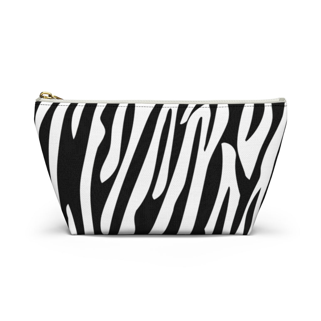 Zebra - Accessory Pouch w T-bottom - Bubbles Make Me Happy