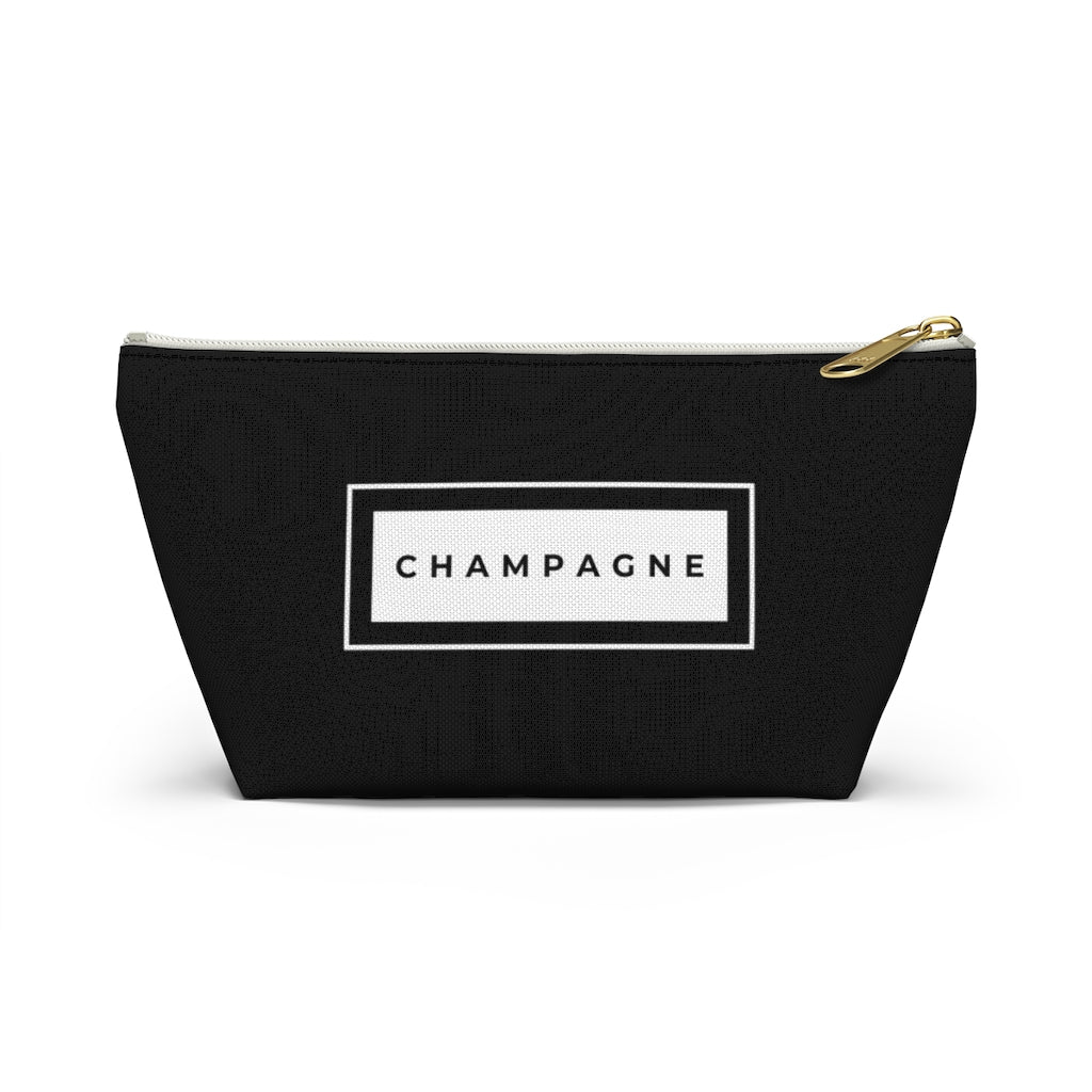Champagne Classic - Accessory Pouch w T-bottom - Bubbles Make Me Happy