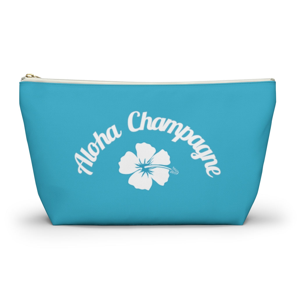 Aloha - Aqua Accessory Pouch w T-bottom - Bubbles Make Me Happy