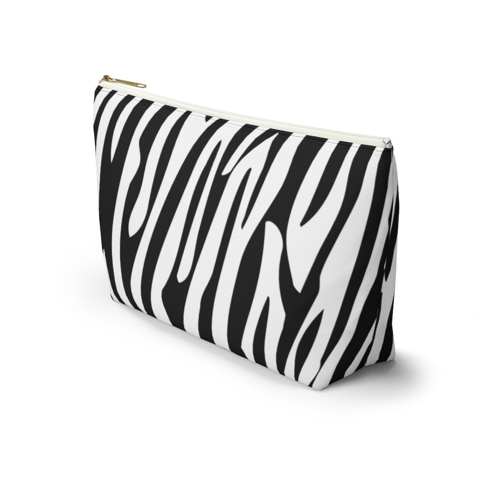 Zebra - Accessory Pouch w T-bottom - Bubbles Make Me Happy