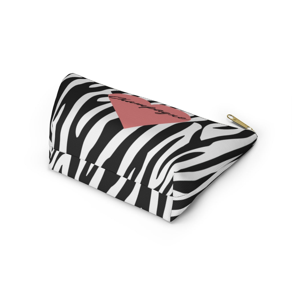 Zebra - Accessory Pouch w T-bottom - Bubbles Make Me Happy