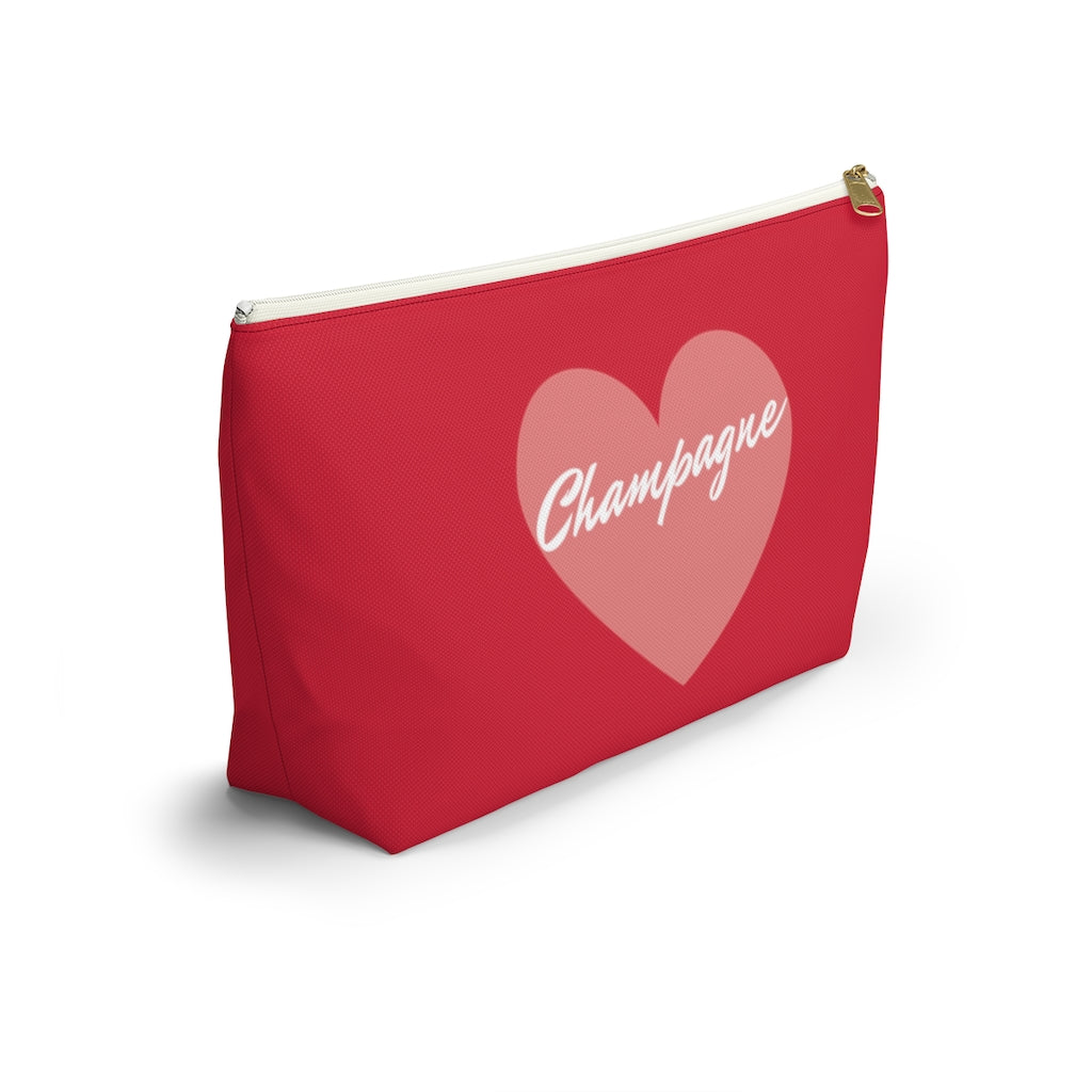 Heart - Accessory Pouch w T-bottom - Bubbles Make Me Happy
