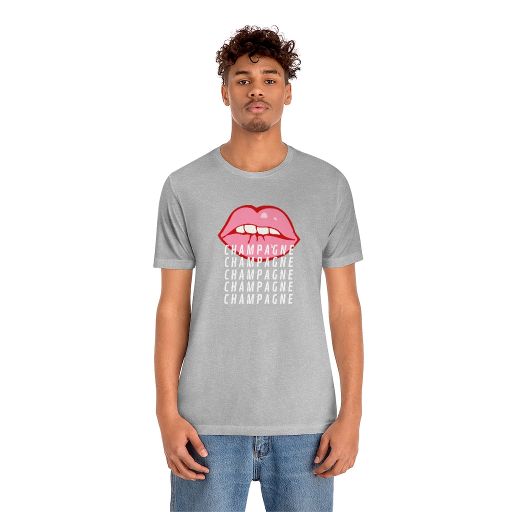 Pout - Unisex Jersey Short Sleeve Tee - Bubbles Make Me Happy